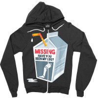 Funny Amputee Prosthetic Milk Cartoon Zipper Hoodie | Artistshot