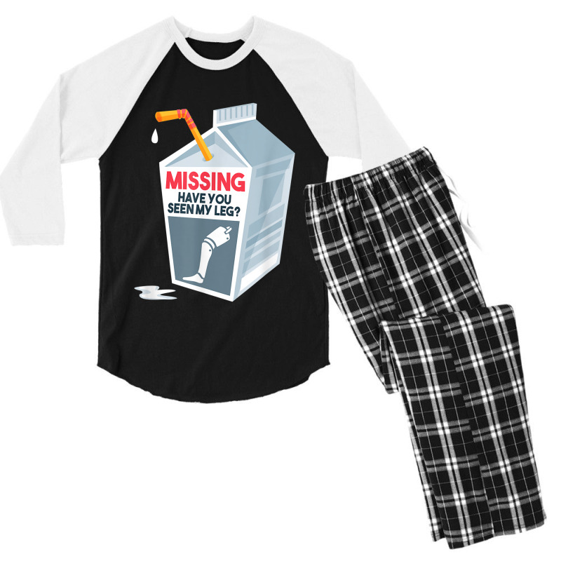 Funny Amputee Prosthetic Milk Cartoon Men's 3/4 Sleeve Pajama Set by Hoang95 | Artistshot