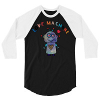 Valentine Robot T  Shirt Love Machine Kid's Valentine's Day Cute Robot 3/4 Sleeve Shirt | Artistshot