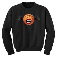 Basketball Halloween T  Shirt Vampire Basketball Bat Basketball Lovers Youth Sweatshirt | Artistshot