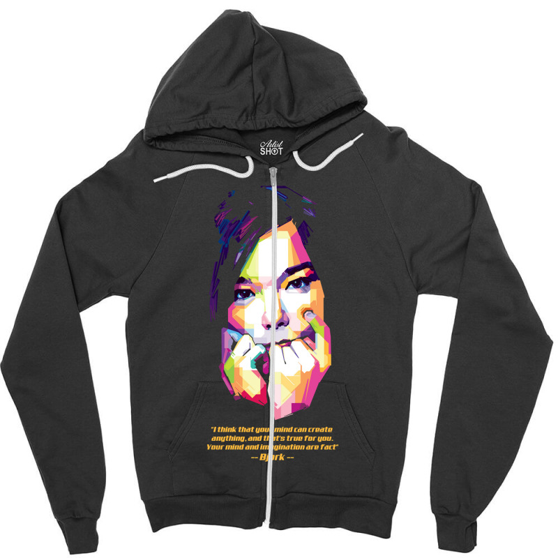 Cartoon Gifts Bjork Pretty Mens Womens Zipper Hoodie by ArtistStacy | Artistshot