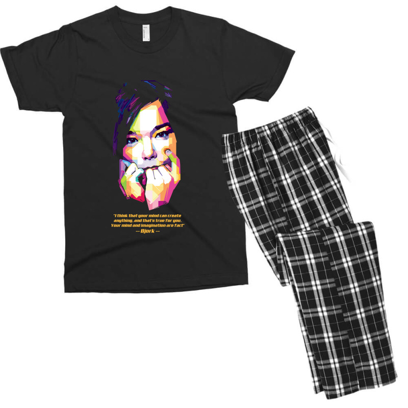 Cartoon Gifts Bjork Pretty Mens Womens Men's T-shirt Pajama Set by ArtistStacy | Artistshot