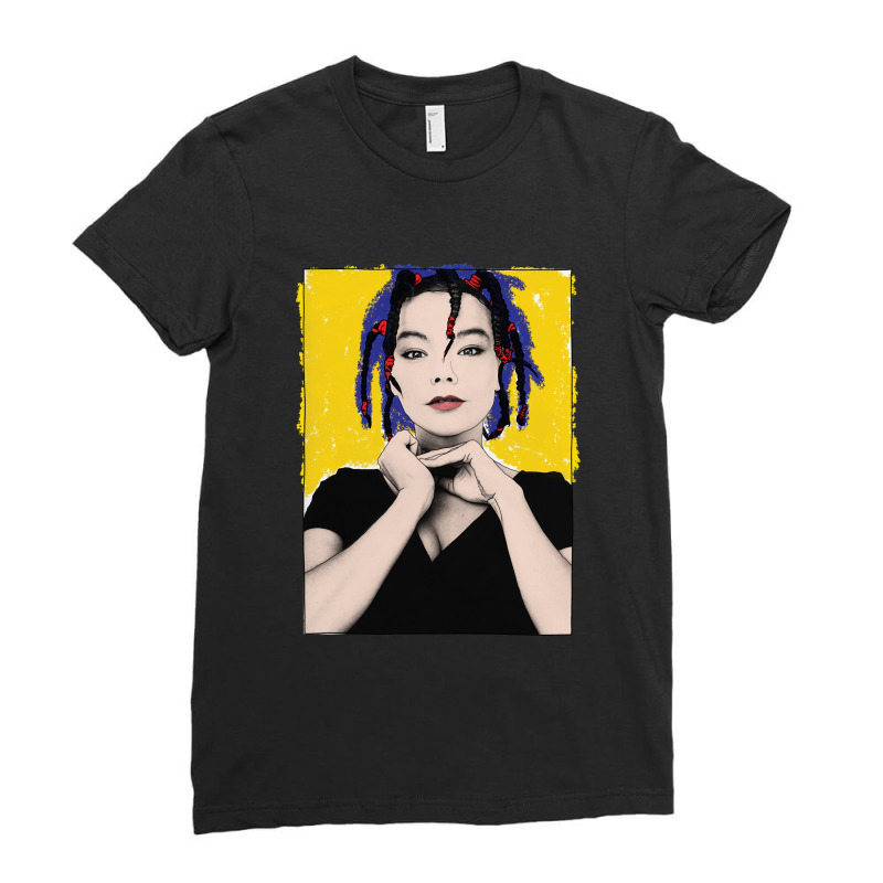 Funny Man Bjork Lover Gifts Women Ladies Fitted T-Shirt by ArtistStacy | Artistshot