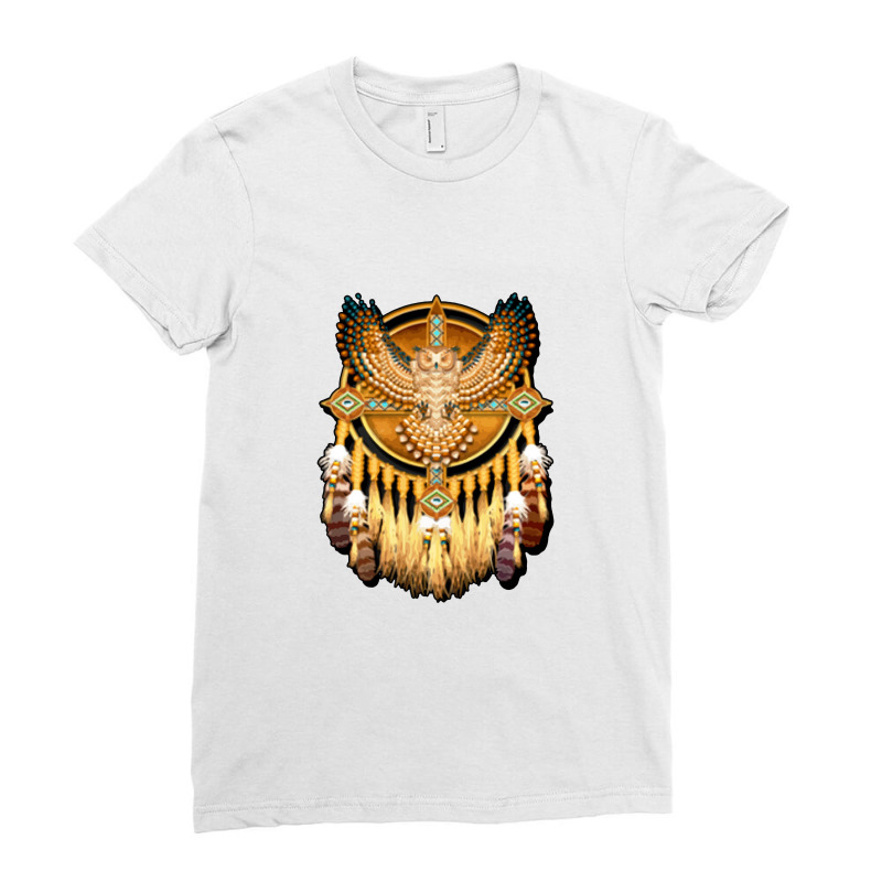 Native Owl Ladies Fitted T-Shirt by gulatotal | Artistshot