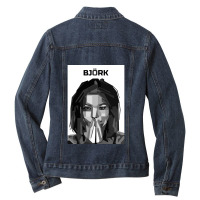 Vintage  Bjork Pretty My Favorite People Ladies Denim Jacket | Artistshot