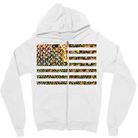 Bees On American Flag  Beekeeping  Honey Comb  Beekeeper T Shirt Zipper Hoodie | Artistshot