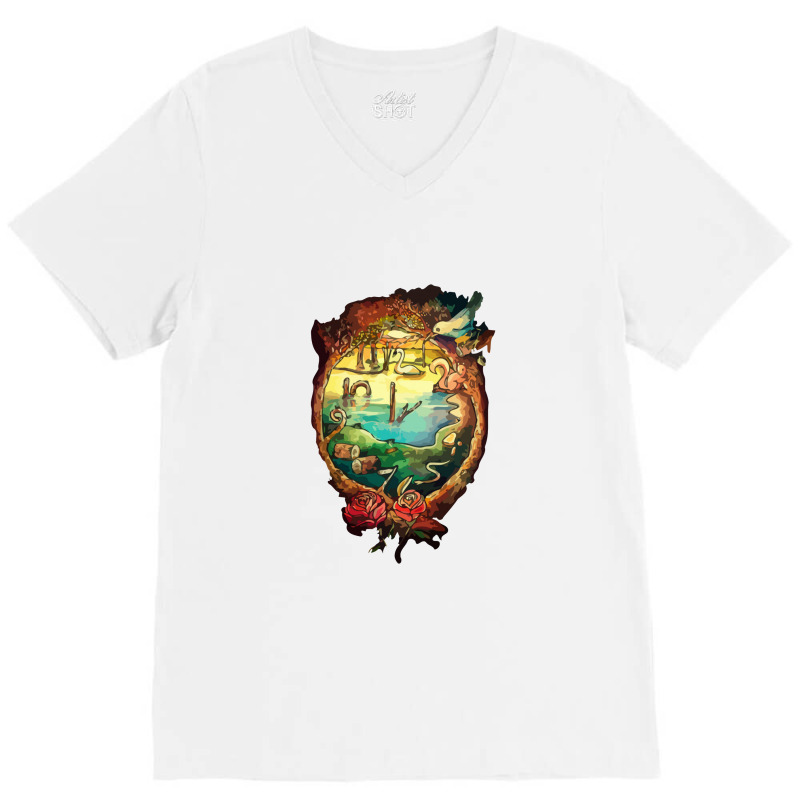 Nature’s Time V-Neck Tee by gulatotal | Artistshot