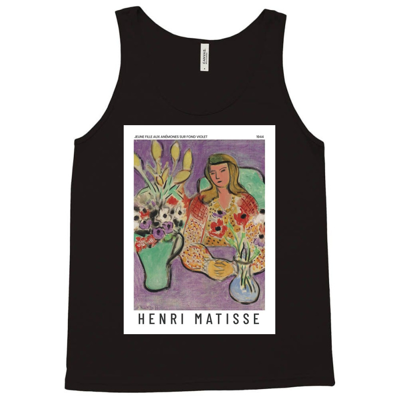 Henri  Jeune Fille Aux Anémones Sur Fond Violet Exhibition Tank Top by Laura K | Artistshot