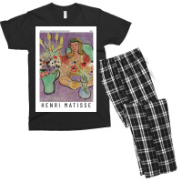 Henri  Jeune Fille Aux Anémones Sur Fond Violet Exhibition Men's T-shirt Pajama Set | Artistshot