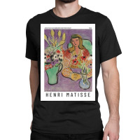 Henri  Jeune Fille Aux Anémones Sur Fond Violet Exhibition Classic T-shirt | Artistshot