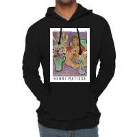 Henri  Jeune Fille Aux Anémones Sur Fond Violet Exhibition Lightweight Hoodie | Artistshot