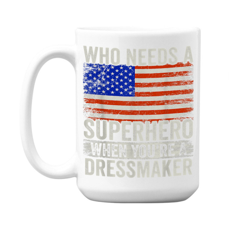 Funny Dressmaker Superhero Vintage Tee For Men Dad T Shirt 15 Oz Coffee Mug | Artistshot