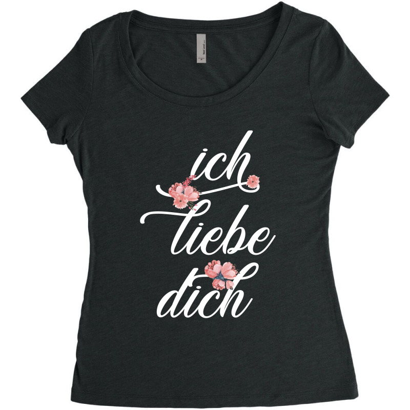 Ich Liebe Dich For Dark Women's Triblend Scoop T-shirt by autlu2024 | Artistshot