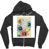 Flower Market Tinker Bell Sketch With Cosmos Zipper Hoodie | Artistshot