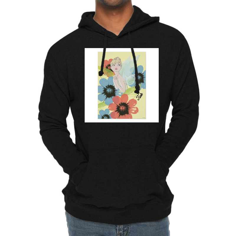 Flower Market Tinker Bell Sketch With Cosmos Lightweight Hoodie by Benjamin E | Artistshot