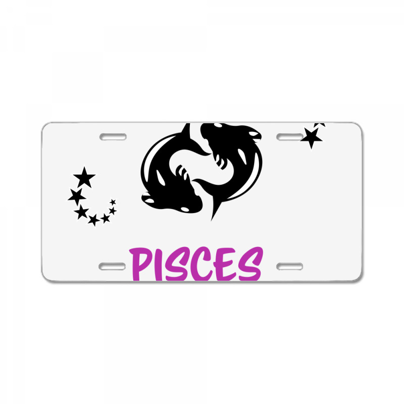 Custom Funny Pisces License Plate By Emardesign - Artistshot