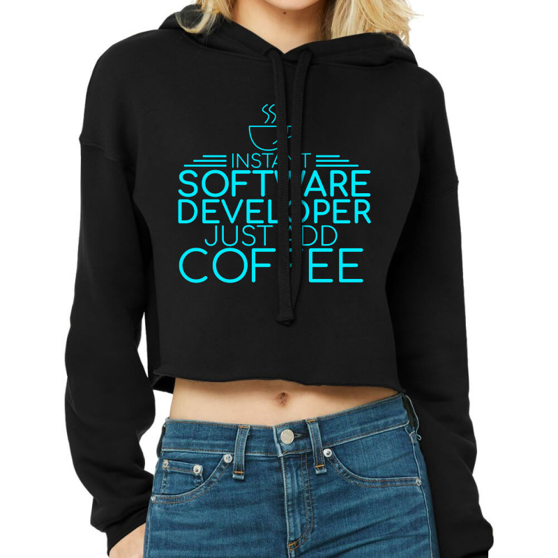 Software Developer Cropped Hoodie by Jovanka Tees | Artistshot