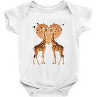 Giraffe Love For Light Baby Bodysuit | Artistshot