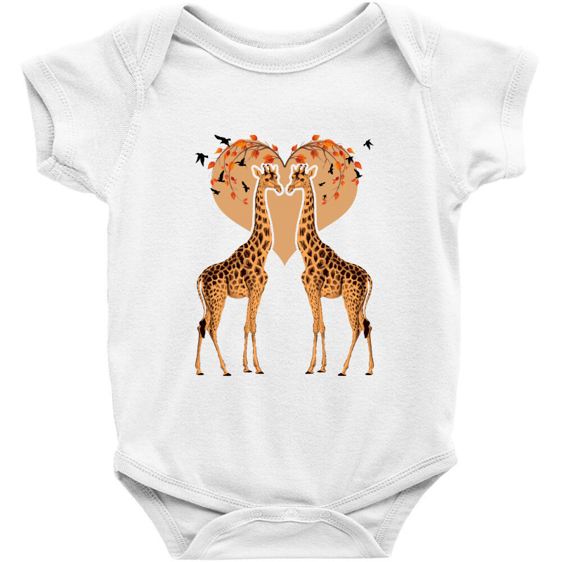 Giraffe Love For Light Baby Bodysuit by autlu2024 | Artistshot