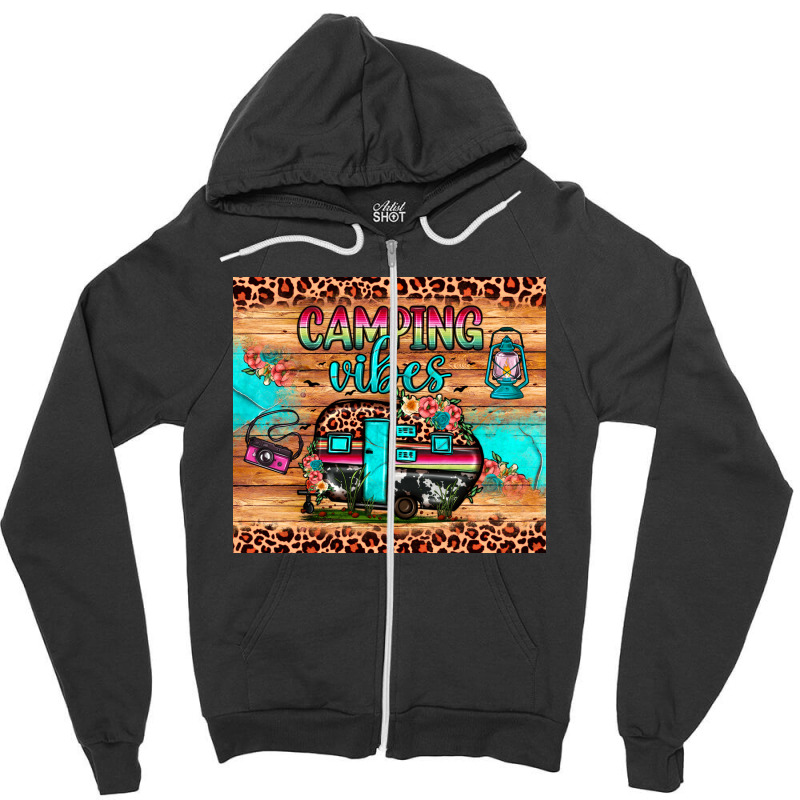 Camping Vibes Zipper Hoodie | Artistshot