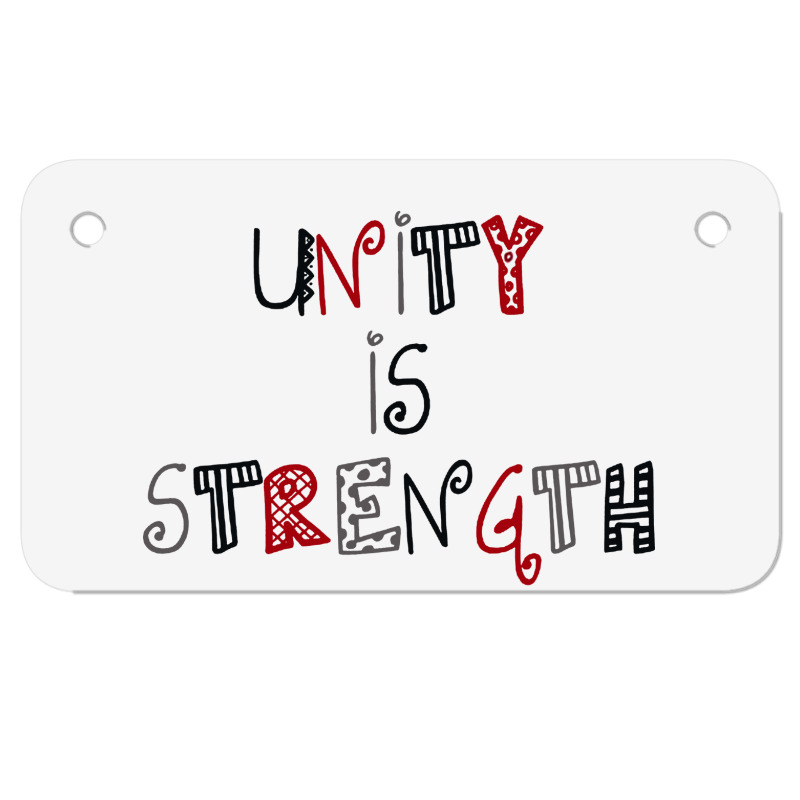 Unity Is Strength Merch Motorcycle License Plate | Artistshot