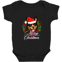 Funny Australian Kelpie Snow Xmas Christmas Tree Decorations T Shirt Baby Bodysuit | Artistshot