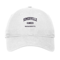 Somerville Massachusetts Ma Vintage State Athletic Style T Shirt Adjustable Cap | Artistshot