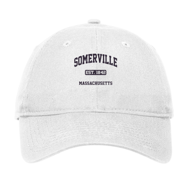 Somerville Massachusetts Ma Vintage State Athletic Style T Shirt Adjustable Cap | Artistshot