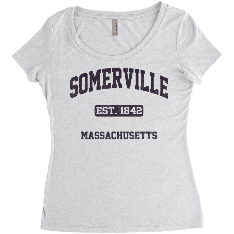 Somerville Massachusetts Ma Vintage State Athletic Style T Shirt Women's Triblend Scoop T-shirt | Artistshot