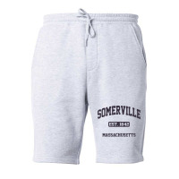 Somerville Massachusetts Ma Vintage State Athletic Style T Shirt Fleece Short | Artistshot