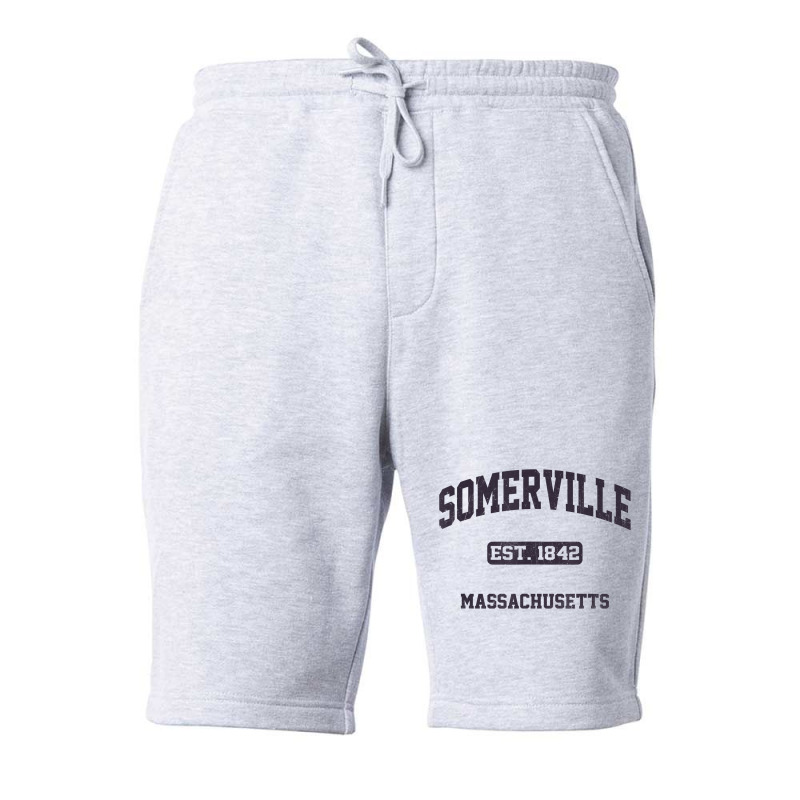 Somerville Massachusetts Ma Vintage State Athletic Style T Shirt Fleece Short | Artistshot