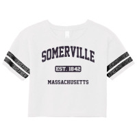 Somerville Massachusetts Ma Vintage State Athletic Style T Shirt Scorecard Crop Tee | Artistshot