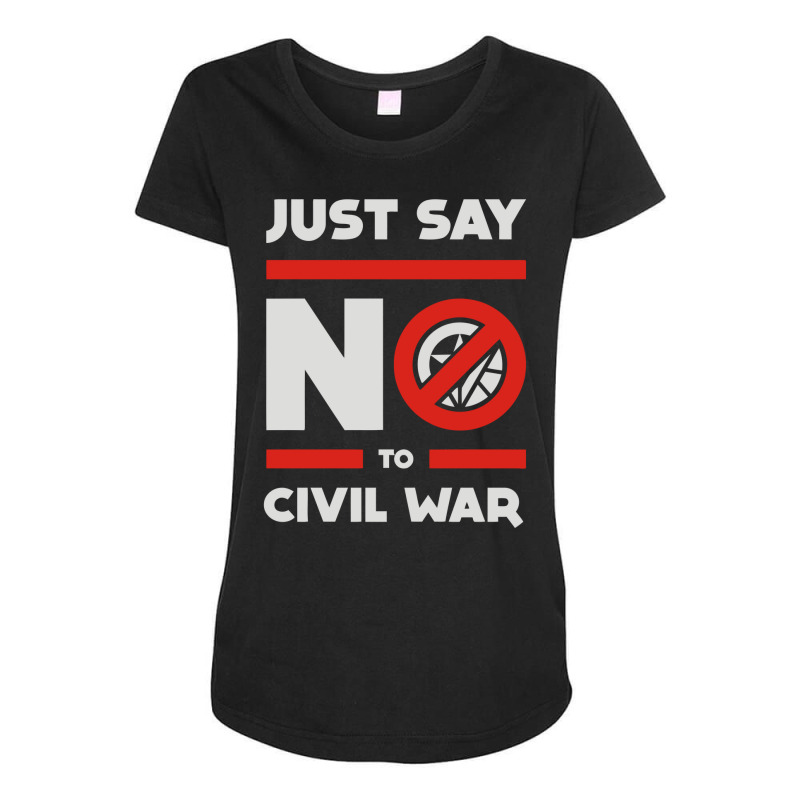 Say No To Civil War Maternity Scoop Neck T-shirt by YatHad | Artistshot