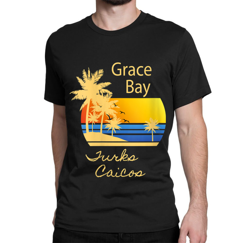 Womens Retro Cool Grace Bay Beach Turks And Caicos Islands Novelty Classic T-shirt by Hoang95 | Artistshot