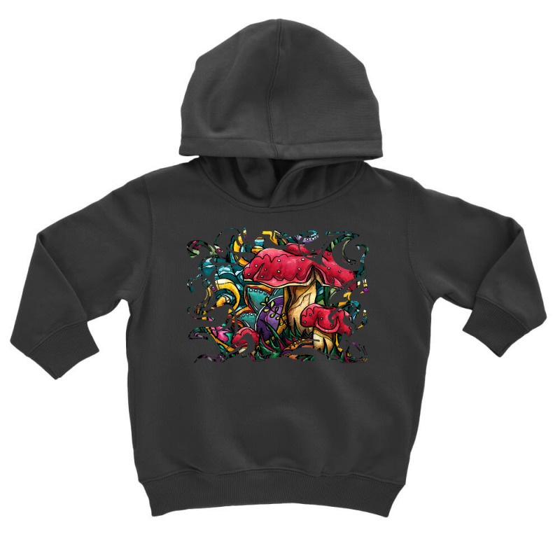 Mushrooms T  Shirt Colorful Red Mushrooms Painting, Psychedelic Amanit Toddler Hoodie by jaycee32830 | Artistshot