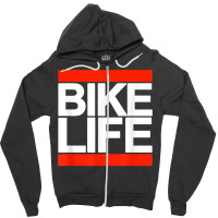 Bike Life Bold Biking T Shirt Zipper Hoodie | Artistshot