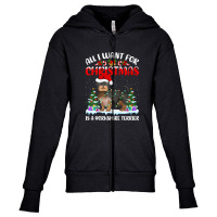 Funny Santa All I Want For Christmas Is A Yorkshire Terrier Premium T Youth Zipper Hoodie | Artistshot