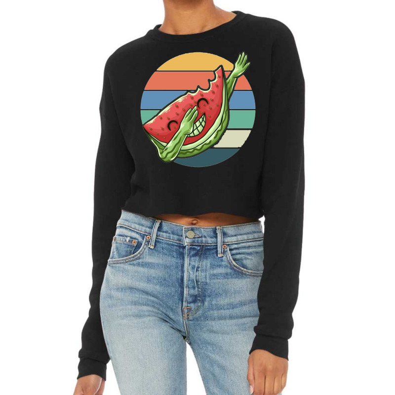 Watermelon Cool Dabbing Cropped Sweater | Artistshot