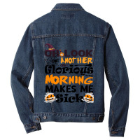 Birthday Burning Skull Funny Gift Men Denim Jacket | Artistshot