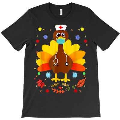 Turkey Nurse Holiday T-shirt Designed By Bariteau Hannah