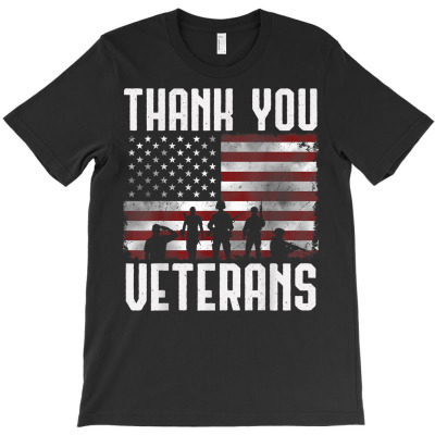 Patriotic American Thank You T-shirt Designed By Bariteau Hannah