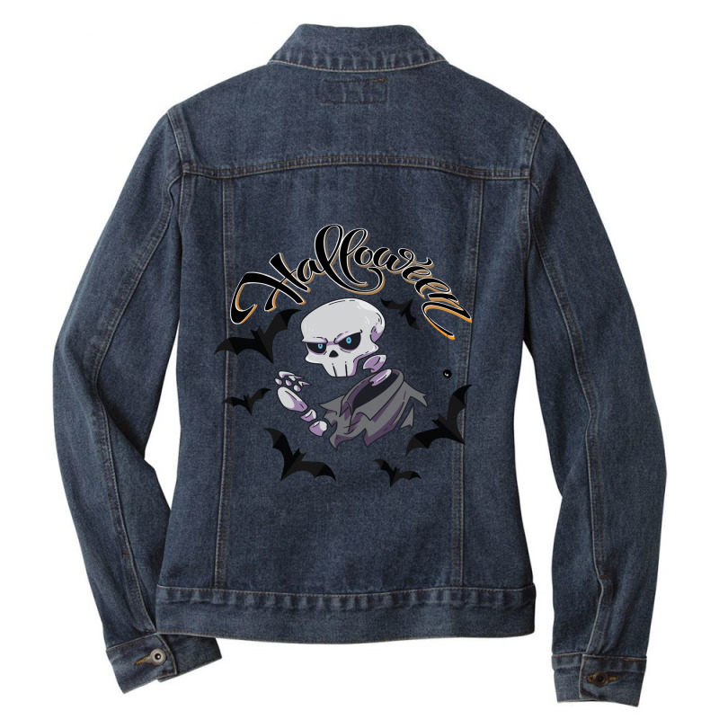 Cartoon Gifts Ghost Papa Mens Womens Ladies Denim Jacket by ArtistLucian | Artistshot