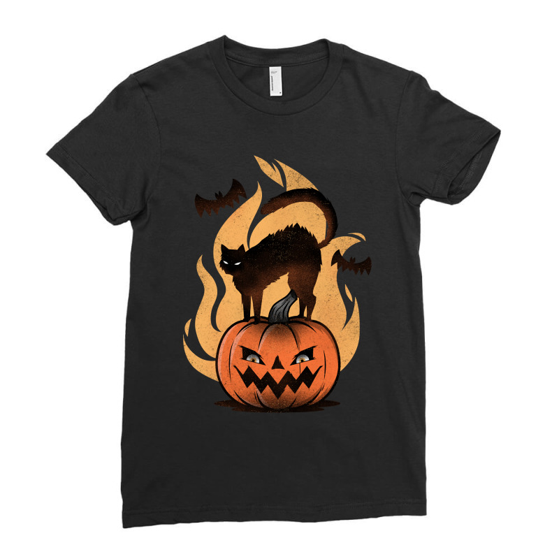 Day Gifts Burning Skull Men Women Ladies Fitted T-Shirt by ArtistLucian | Artistshot