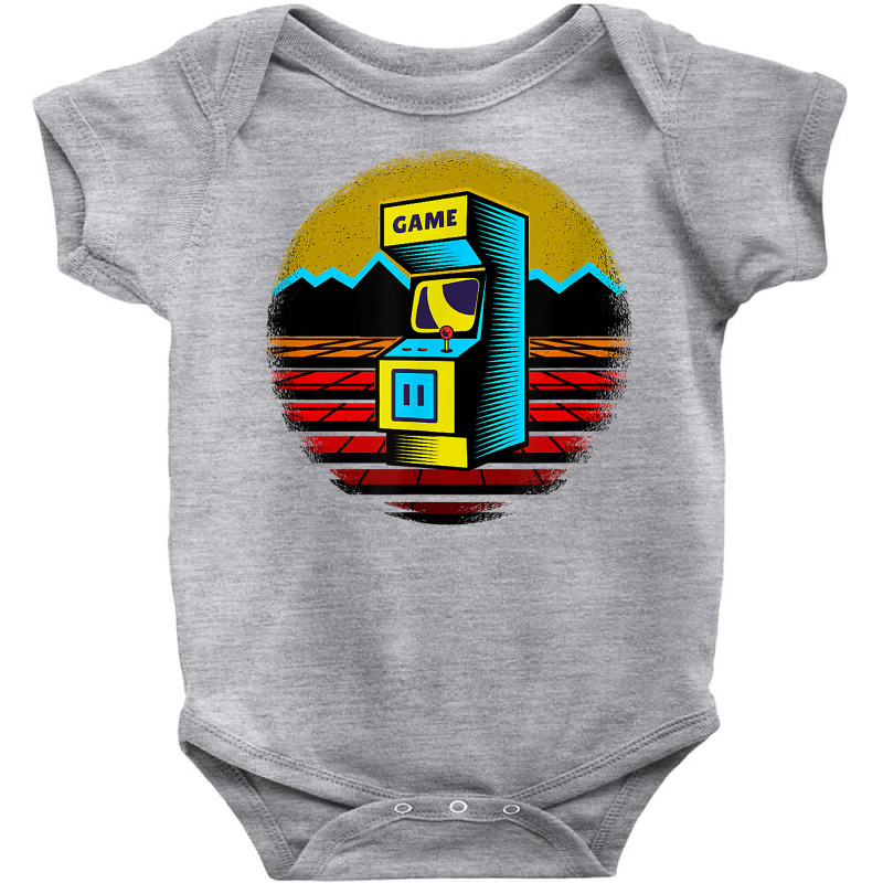 Arcade Game Machine Nostalgia Retro Gamer   80s 90s T Shirt Baby Bodysuit by rostinoko | Artistshot