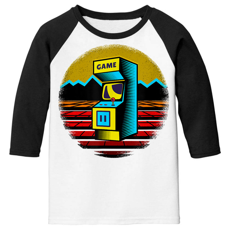 Arcade Game Machine Nostalgia Retro Gamer   80s 90s T Shirt Youth 3/4 Sleeve by rostinoko | Artistshot