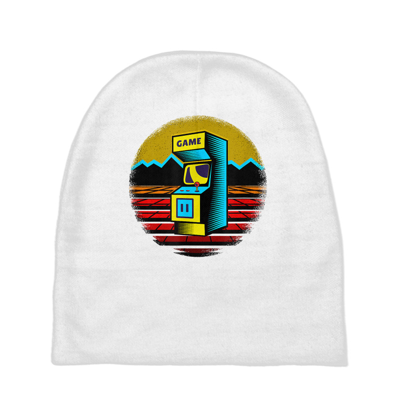 Arcade Game Machine Nostalgia Retro Gamer   80s 90s T Shirt Baby Beanies by rostinoko | Artistshot