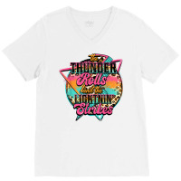 The Thunder Rolls And The Lightnin Strikes Lightning Bolt T Shirt V-neck Tee | Artistshot