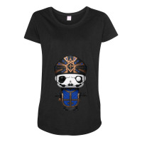 Retro  Burning Skull Call Me Maternity Scoop Neck T-shirt | Artistshot