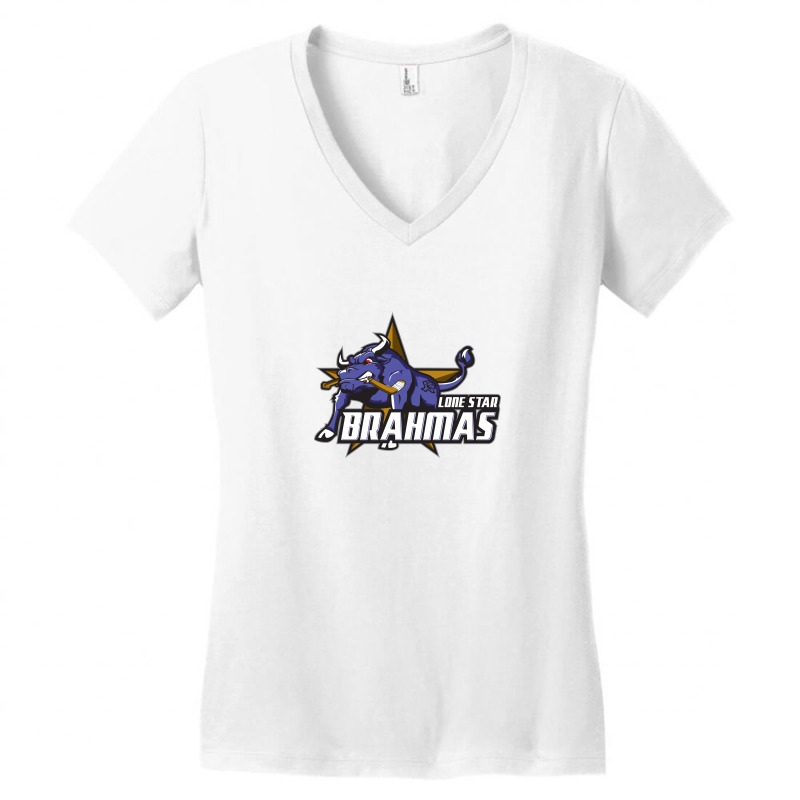 Lone Star Brahmas Women's V-Neck T-Shirt by debantan | Artistshot