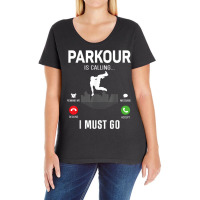 Parkour Free Running Traceur Phone Display Parkour Is T Shirt Ladies Curvy T-shirt | Artistshot